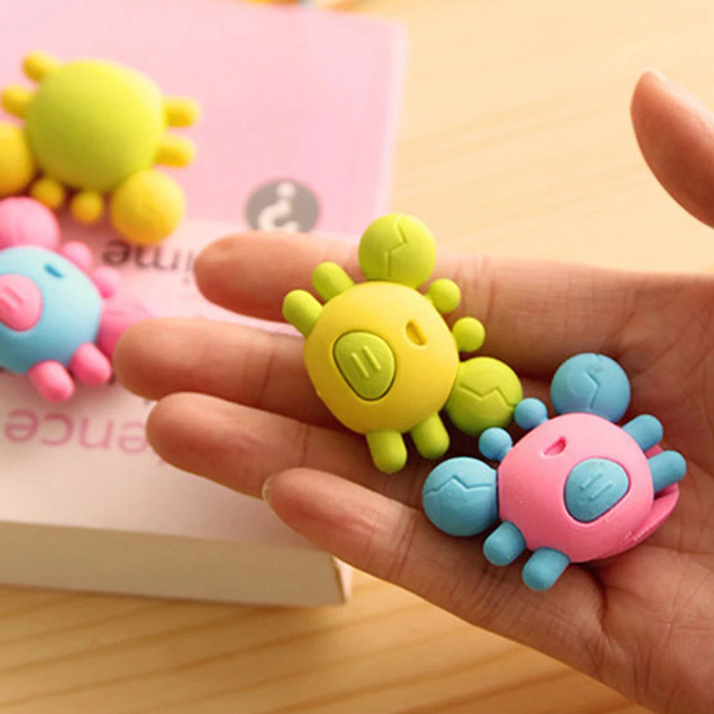 20 шт. карандаш школьные принадлежности ластик краб горобы в форме ластики механический студент