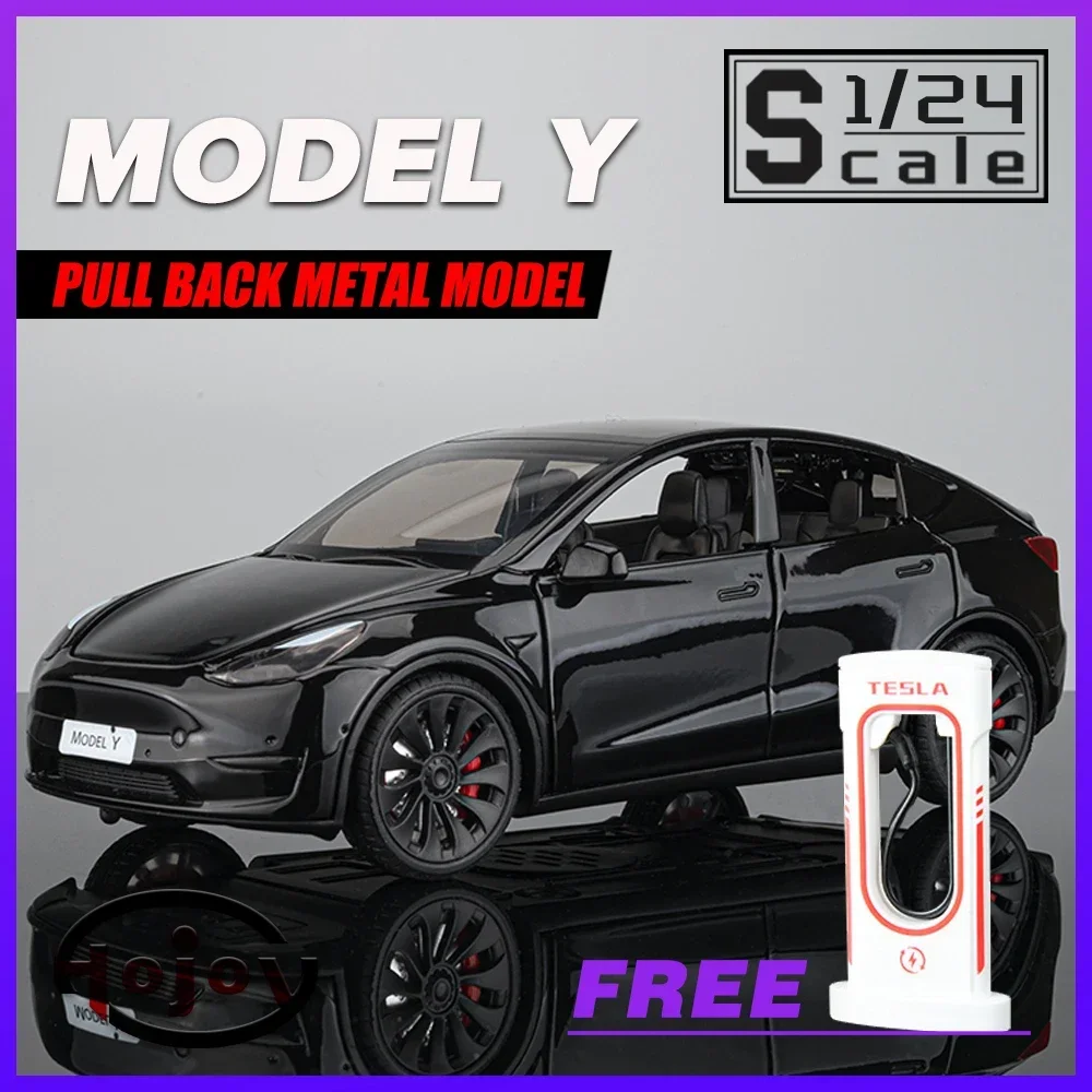 

Scale 1/24 Tesla Model Y Toys New Energy Vehicles SUV Metal Car Model Alloy Die-cast Gift for Boys Kids Children Collection