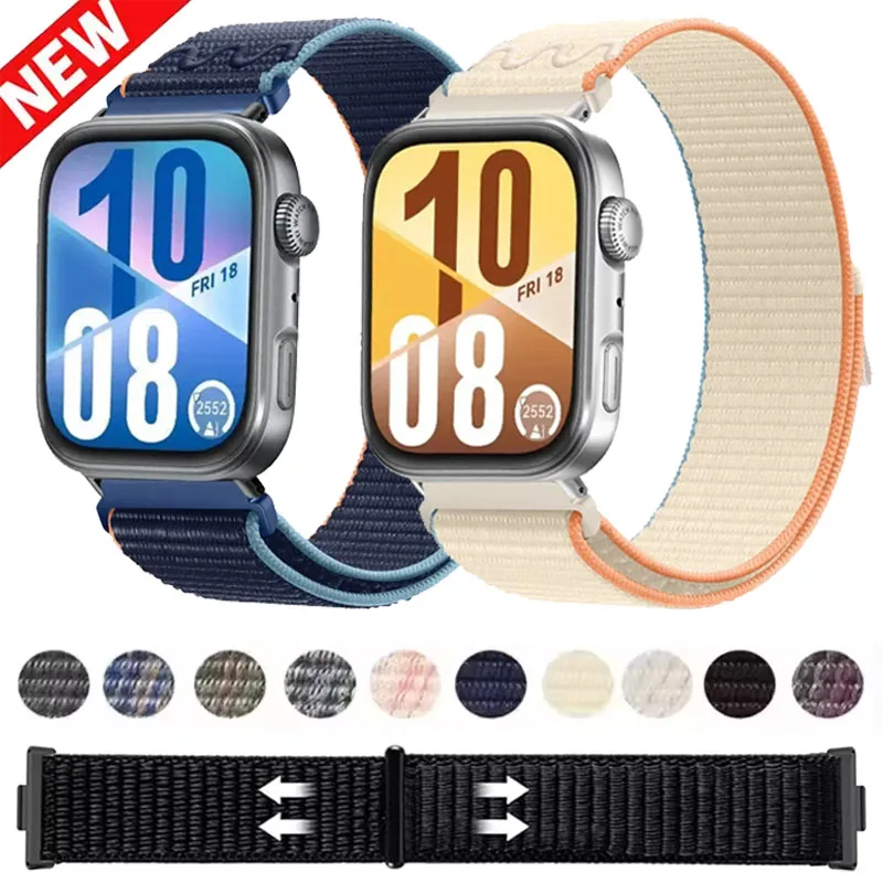Nylon Braided Band for Huawei Watch Fit 5 Pro Fit 4 Pro Leisure Strap for Huawei Watch Fit 5 4 3 Breathable Wristband Bracelet