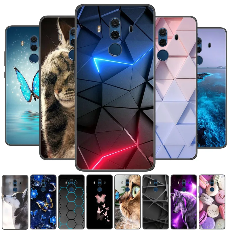 For Huawei Mate 10 Pro Case Black Bumper Silicone Phone Cover For Huawei Mate 10 Lite 10Pro mate10 ALP-L29 ALP-L09 ALP-AL00 Capa