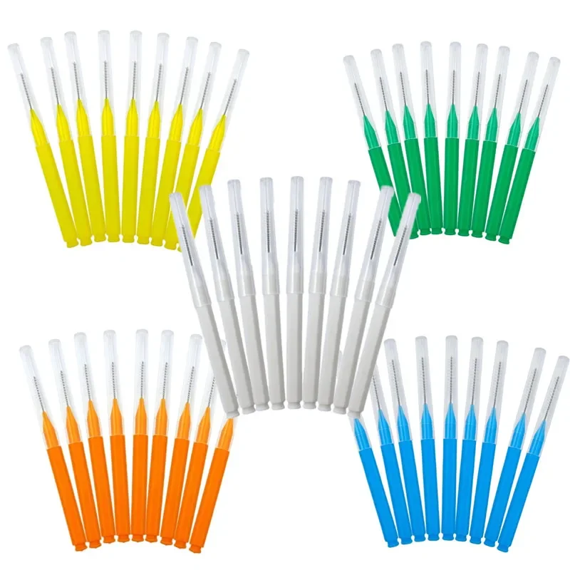 

10/100 Pieces I Type Interdental Brushes Teeth Health Care Interdental Cleaner Orthodontic Dental Tooth Brush Oral Hygiene Tool