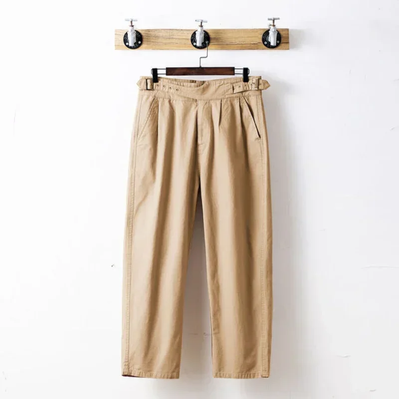 American Retro Military Pants Gurkha Improved Tooling Trousers High Waist Straight Loose Wide Leg Pants Naples Causal Army Pants