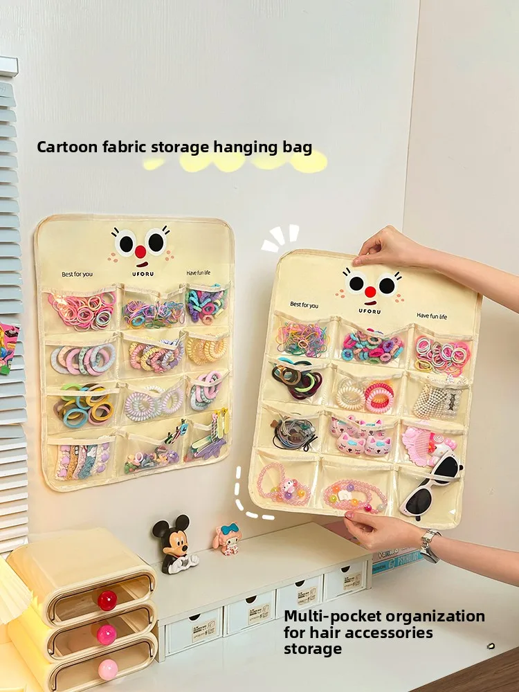 Wall-Mounted Children's Hair Accories Organizer Cute Sle Storage Box Hairpins Hairba Baby Girls Jewelry Bag