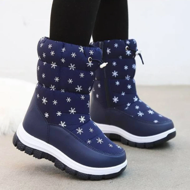 الفتيات منتصف العجل الحرارية معزول الثلوج الأحذية 2026 شتاء نمط جديد الأحذية القطنية الدافئة للأطفال المضادة للانزلاق الأحذية في الهواء الطلق #5