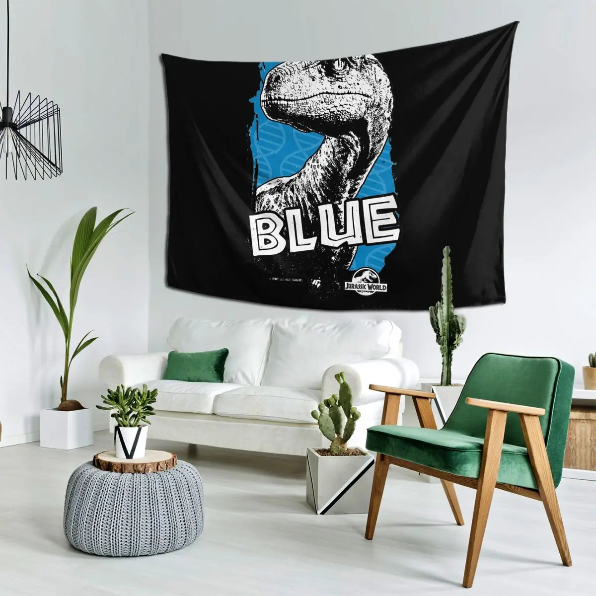 

Мир Юрского периода - гобелен с рисунком синего фаната 2, настенный гобелен, эстетический домашний декор, гобелены для комнаты в общежитии