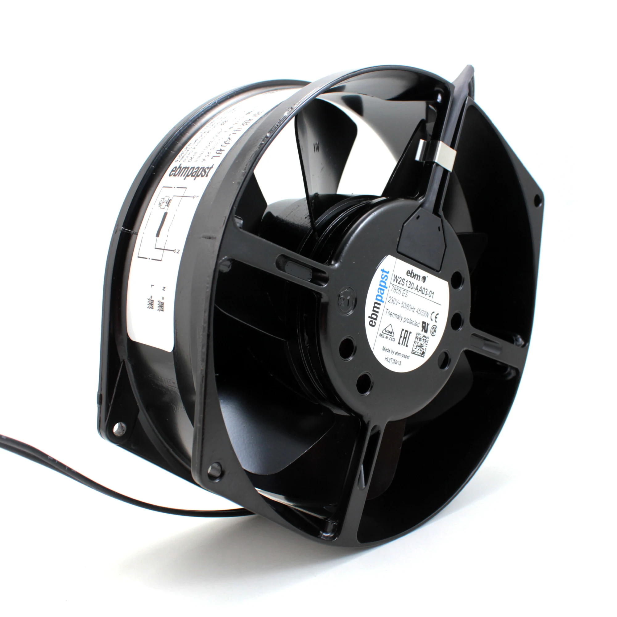 Import in stock W2S130-AA03-01 ac230v 220v 17251 39W 7855ES 6 inches elevator inverter fan ac axial UPS cooling fan