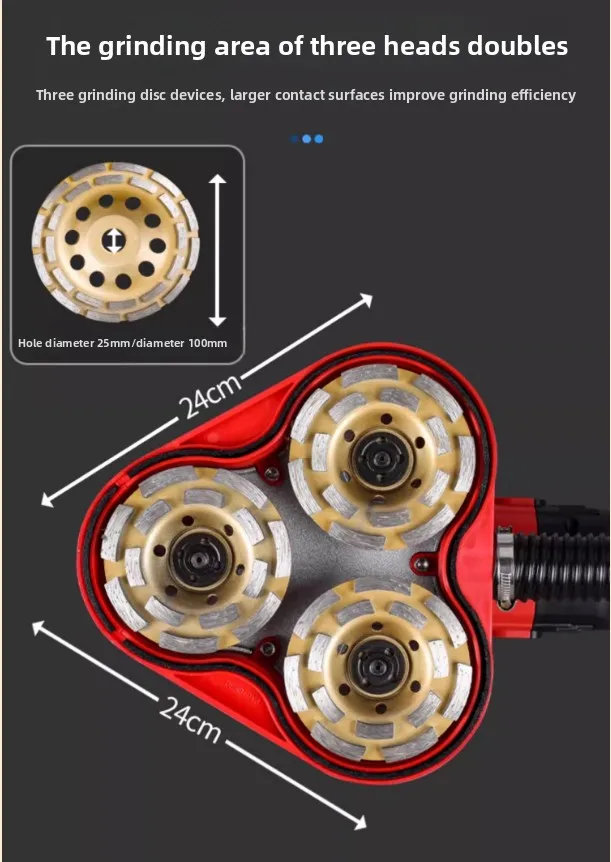 Electric Water Mill Polishing Machine Household Portable Epoxy Floor Grinder Multifunctional Handheld Concrete Polisher