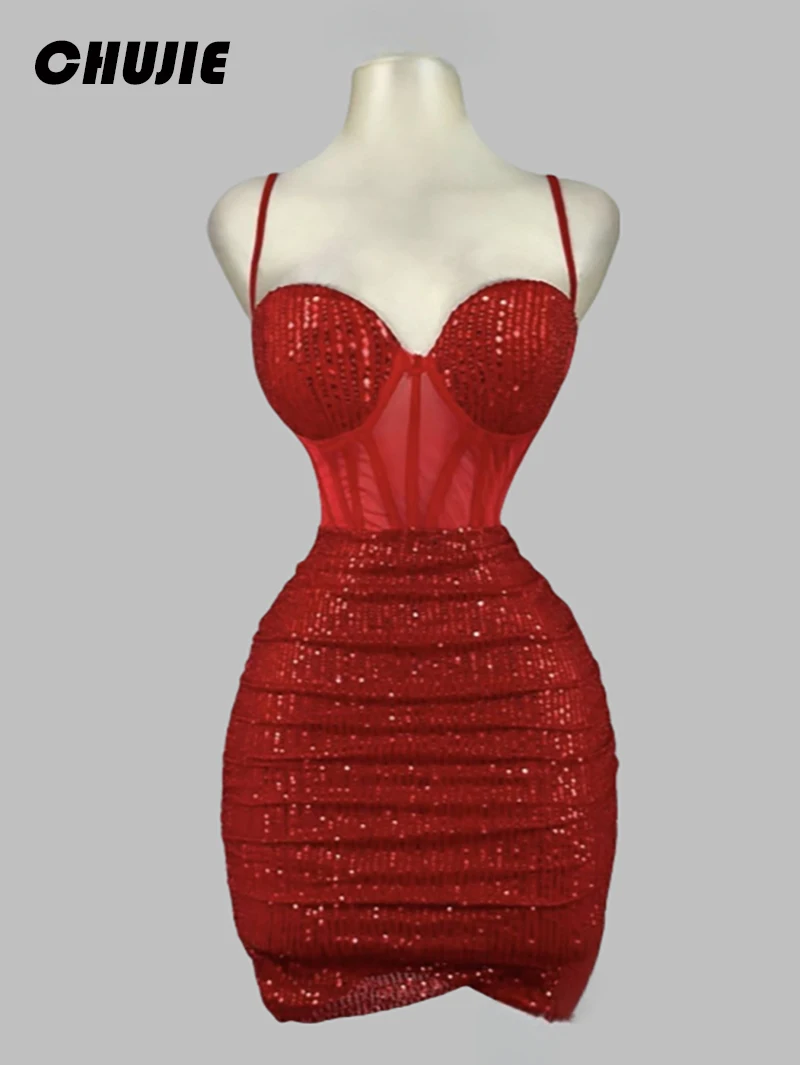 Sequins Mini Graduation Dress Cocktail Dresses Woman Elegant ShortProm Dress Gowns Vestido de graduación Vestido de fiesta