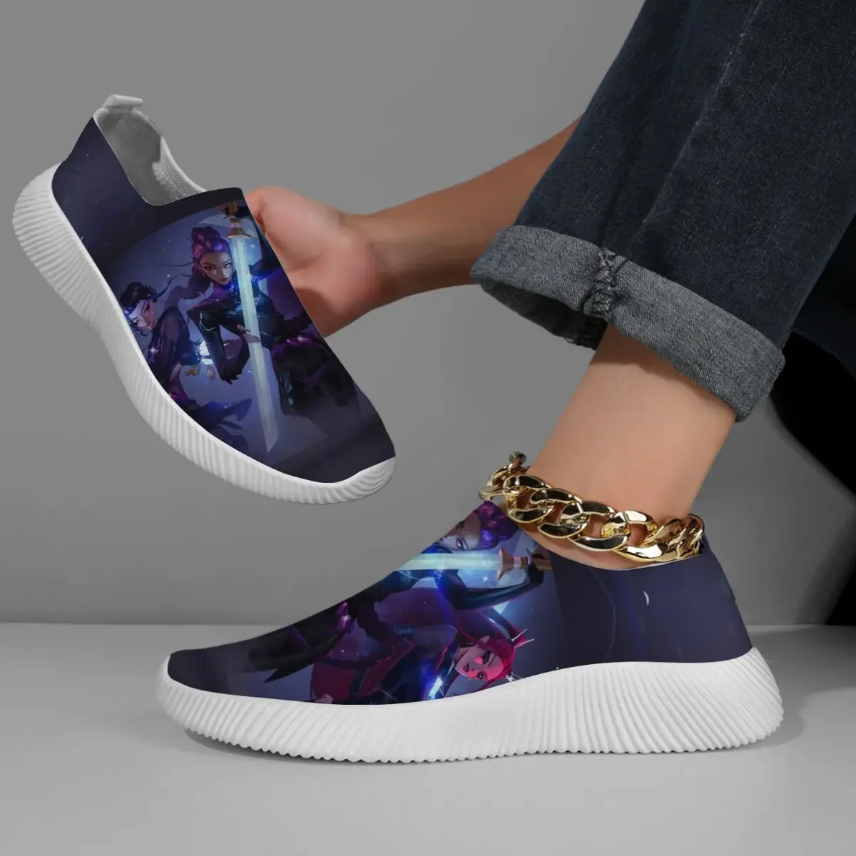 

Couple's Large-sized Witch Hunter Team Fashion Color-blocking Design Round Head Lightweight Lace-up All-season Casual Shoes