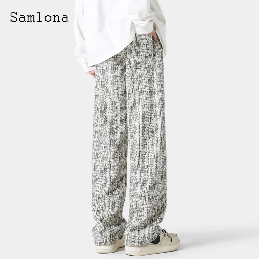 2025 Europe Soft Pocket Casual Loose Pants Men's Full-Length Trouser Mens Fashion Simple Basic Corduroy Drawstring Hotpants New