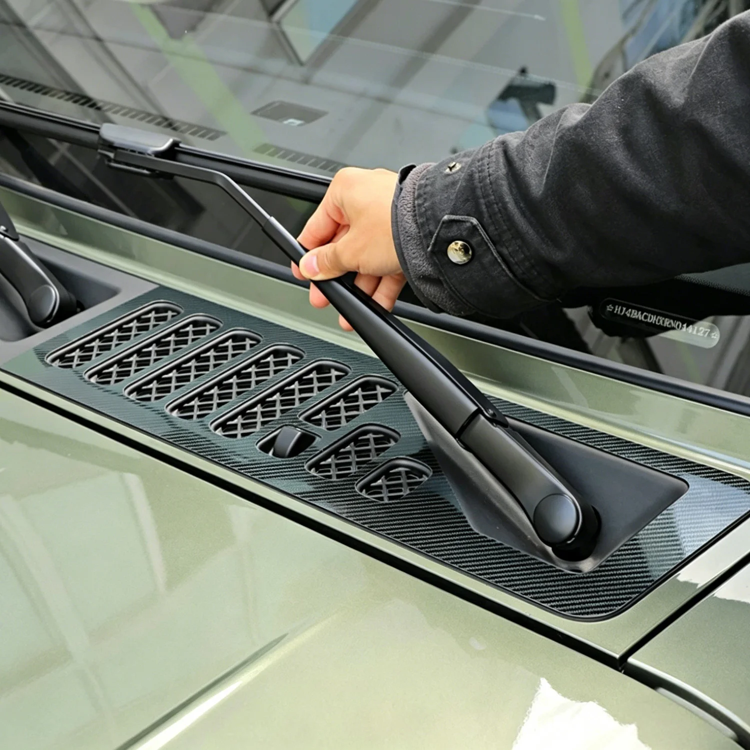 For 212 T01 2024 2025 Car Accessories Stainless Steel Front Window Wiper Cover Trim 2pcs