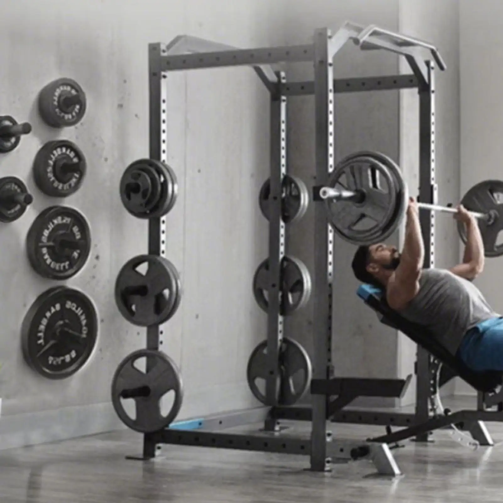 Weight Plate Holder Gym Plate Storage Holder Heavy Duty Sturdy Barbell Mount Accessories Squat Rack