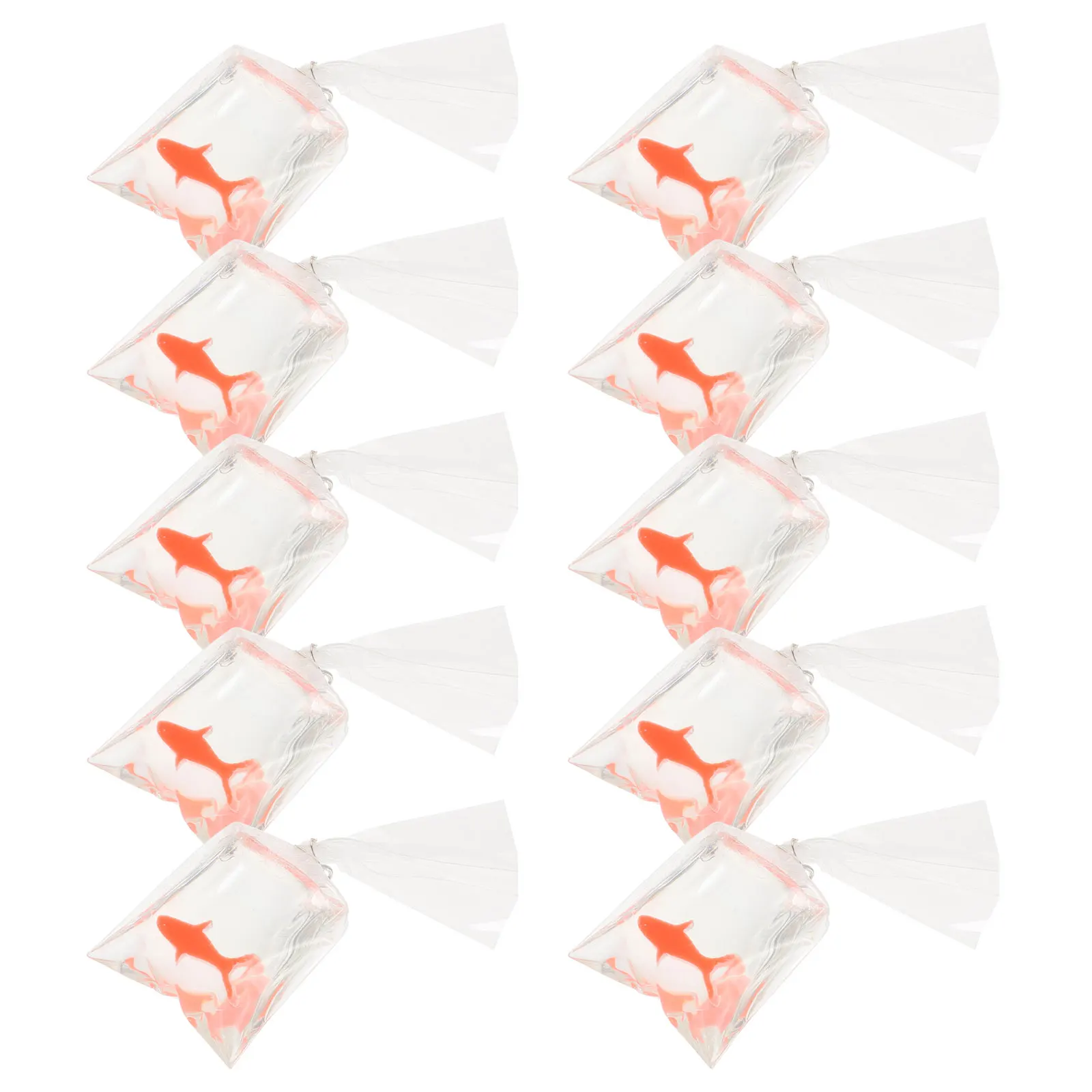 

10 Pcs Water Bag Goldfish Pendants Pendants DIY Jewelry Accessories Lightweight Women Necklace Charms Birthday Gift