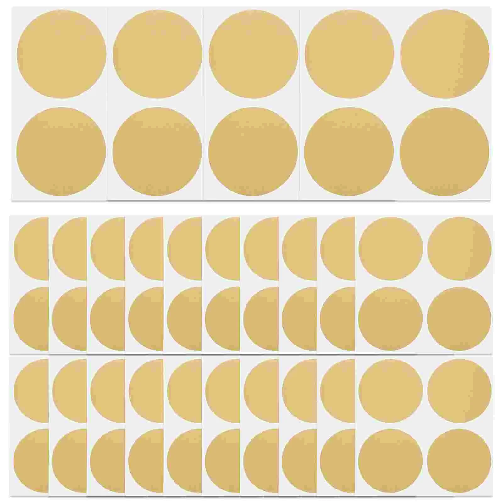 50 Pcs Scratch Film Sticker Birthday Stickers Custom Dot Gold off Double Sided Tape Office