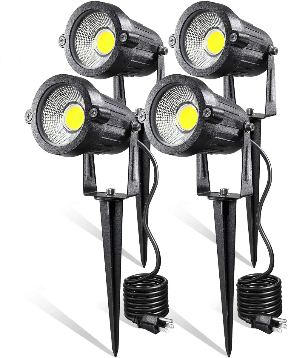 LED Landscape Lights,7W 200V AC Outdoor Pathway Garden Yard Spotlight,IP65 Waterproof Garden Light,Outdoor Spotlight with Stake