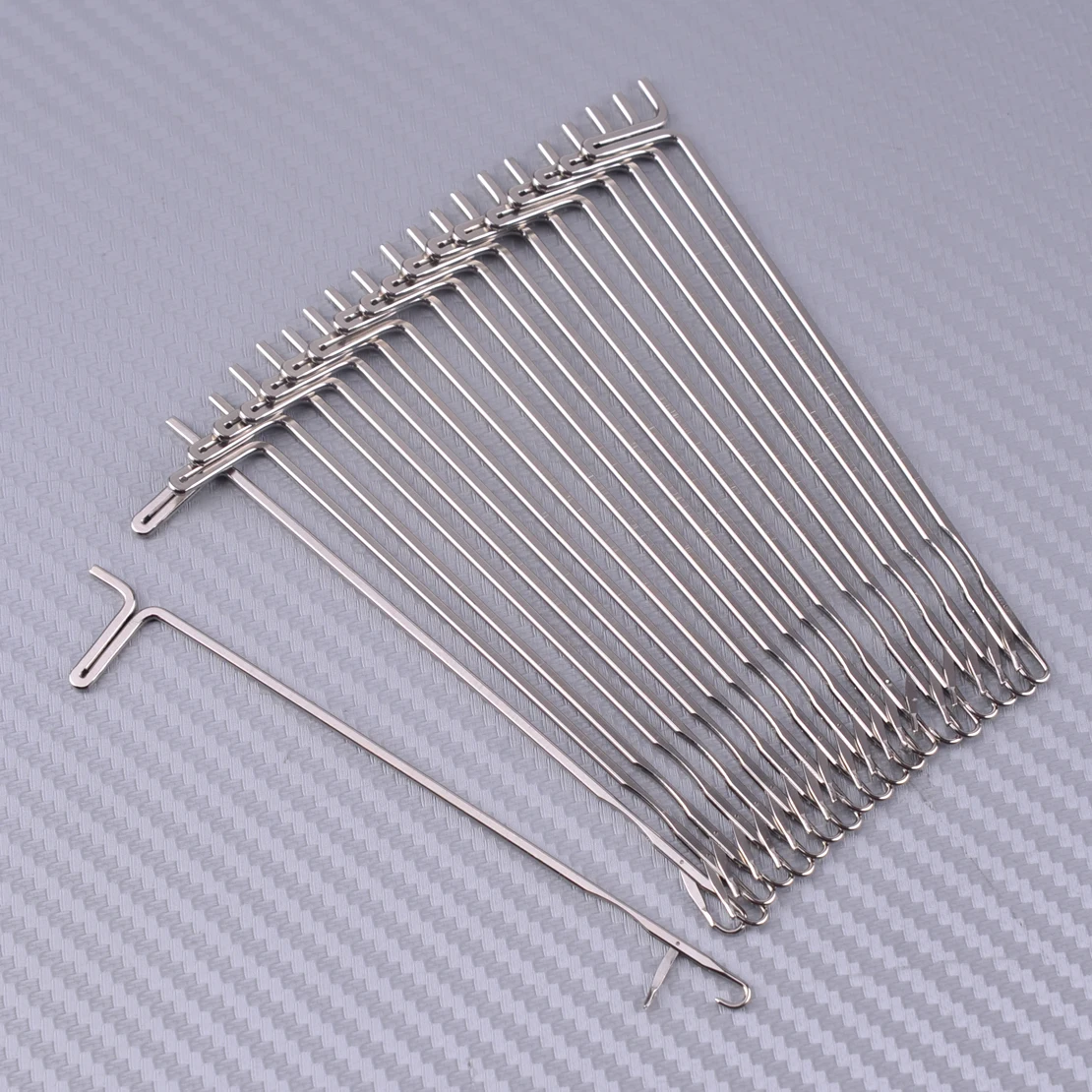 20Pcs/Set Silver Knitting Machine Hook Needles Fit For Reed Singer Studio Empisal Knitmaster LK150 LK360