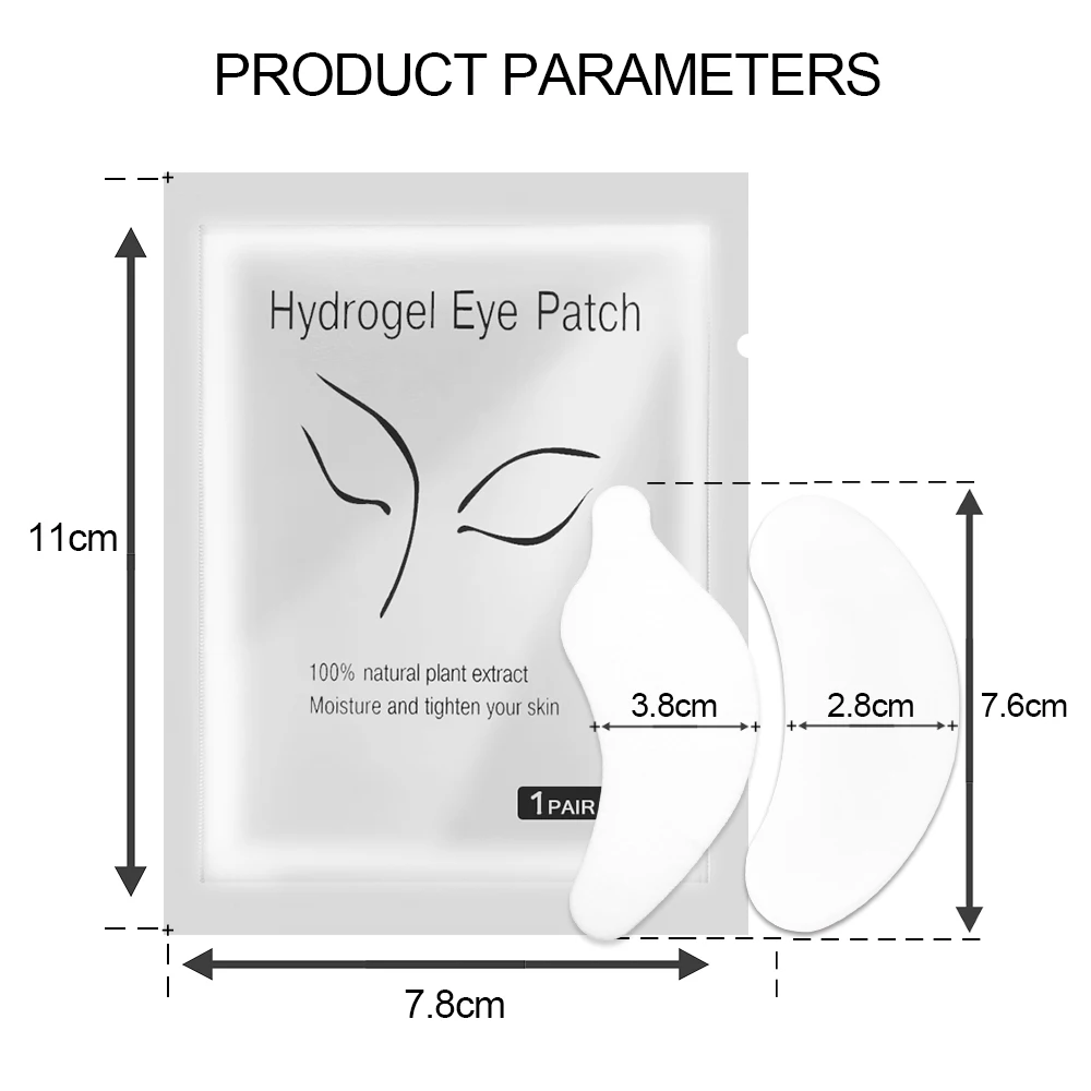 Parches de hidrogel para extensiones de pestañas, herramientas de maquillaje, almohadillas de Gel para los ojos, 200/400 pares