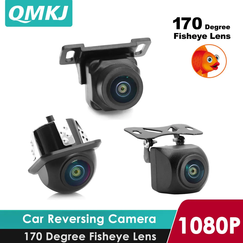 

QMKJ CCD HD 1080P Car Rear View Camera Reverse Backup 170 Degree Fisheye Lens Night Vision Vehicle Parking Camera