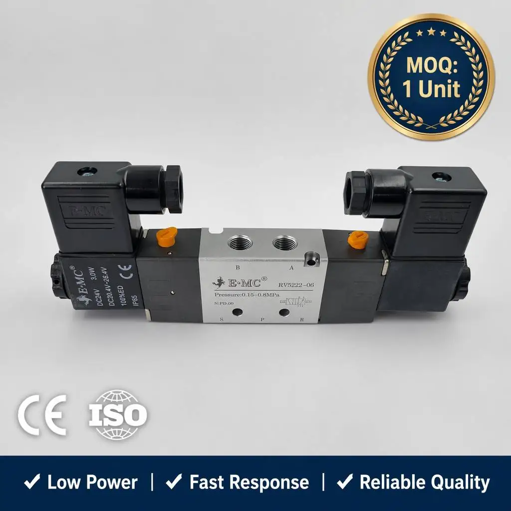 High Frequency Low Power 5/2 Way Double Solenoid Valve Pilot Operated Directional Valve for Efficient Assembly Line