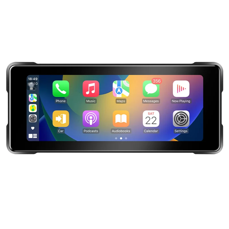 Srnubi motorfiets GPS-navigatie waterdichte draadloze Carplay 6,86 inch scherm draagbare motorfiets Android Auto Monitor DVR - afbeelding 2