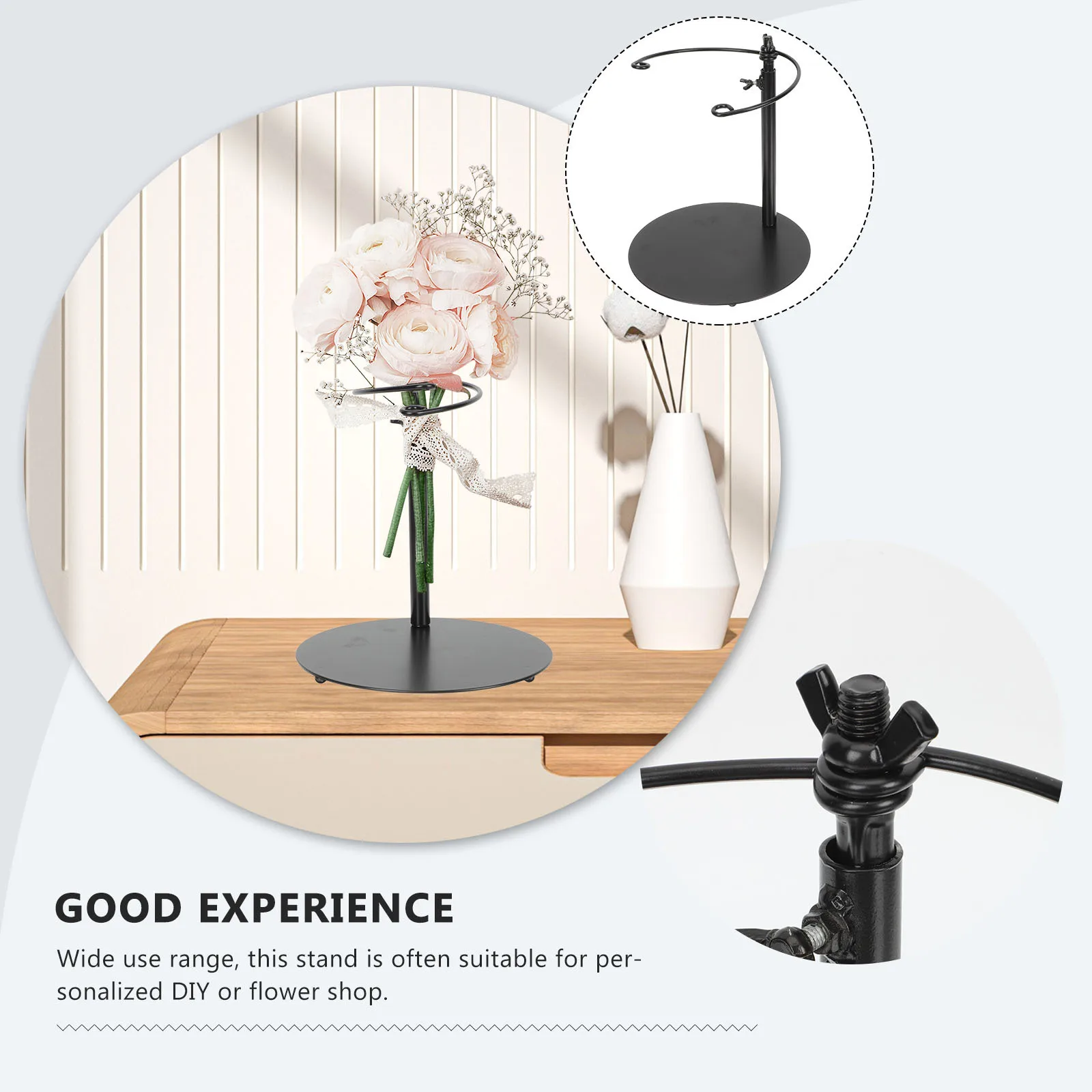 

Adjustable Bouquet Holder Stable Floral Stand For Fresh Artificial Bouquets Desktop Display Rack Wedding Flower Supplies