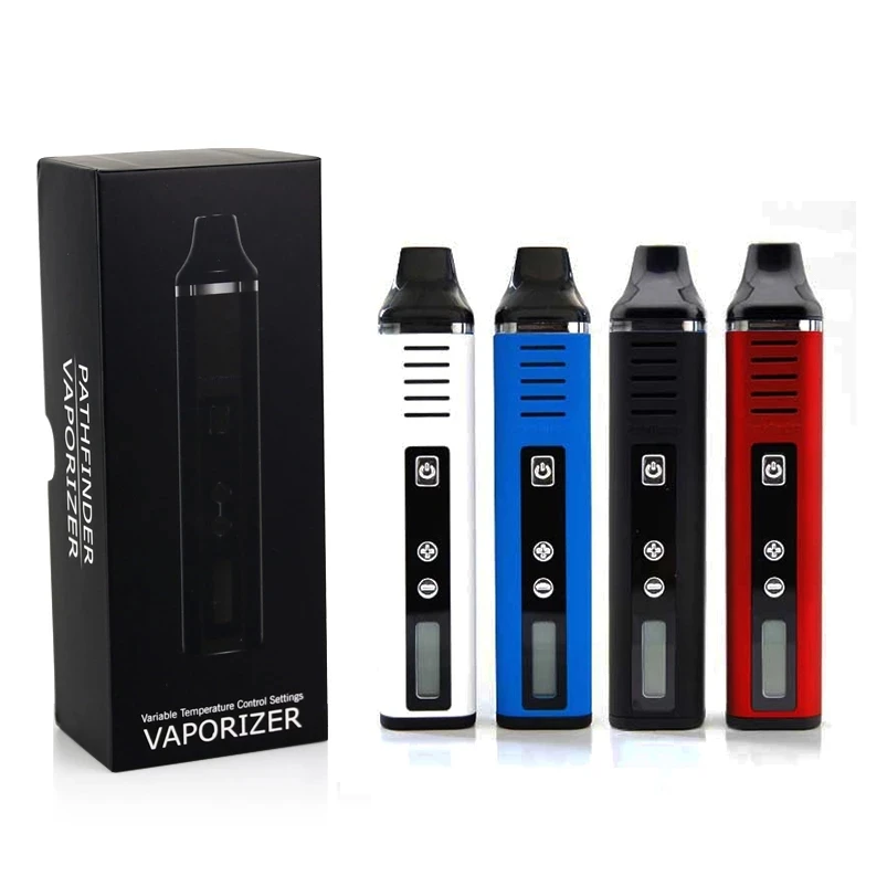 Pathfinder V2 Dry Herb Vaporizer Kit E Cigarette Tobacco Vaper Temperature Control LED Pathfinder II Herbal Mod Vape Pen Kit