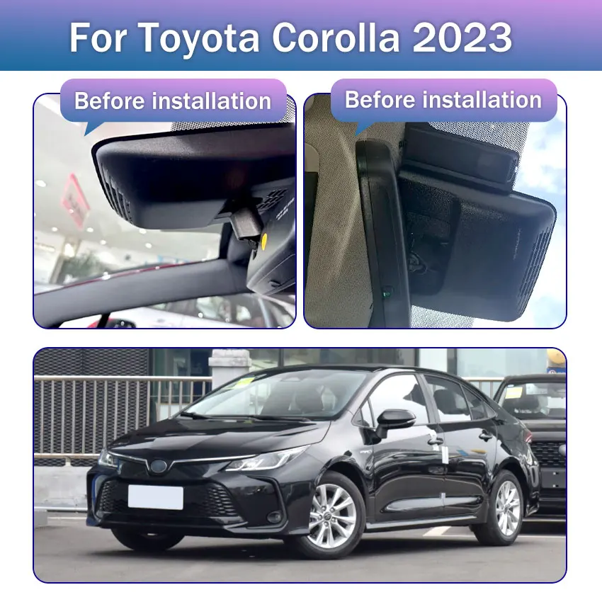 For Toyota Corolla 12th Gen 2019-2022 2023-2026 4K HD Dash Cam for Car Camera Recorder Dashcam WIFI Car Dvr Recording