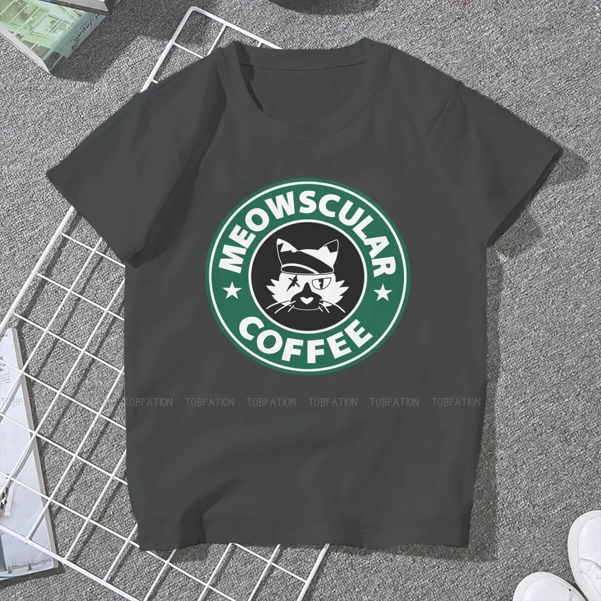 Coffee 5XL TShirt for Girl Meowscular Cartoon Top Quality Graphic  T Shirt Stuff Ofertas