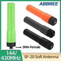 ABBREE SF-20 Dual Band SMA-Female Soft Antenna for Baofeng UV-5R UV-32 UV-21 PRO V2 UV-5RH Quansheng UV-K5 8 Walkie Talkie ST20