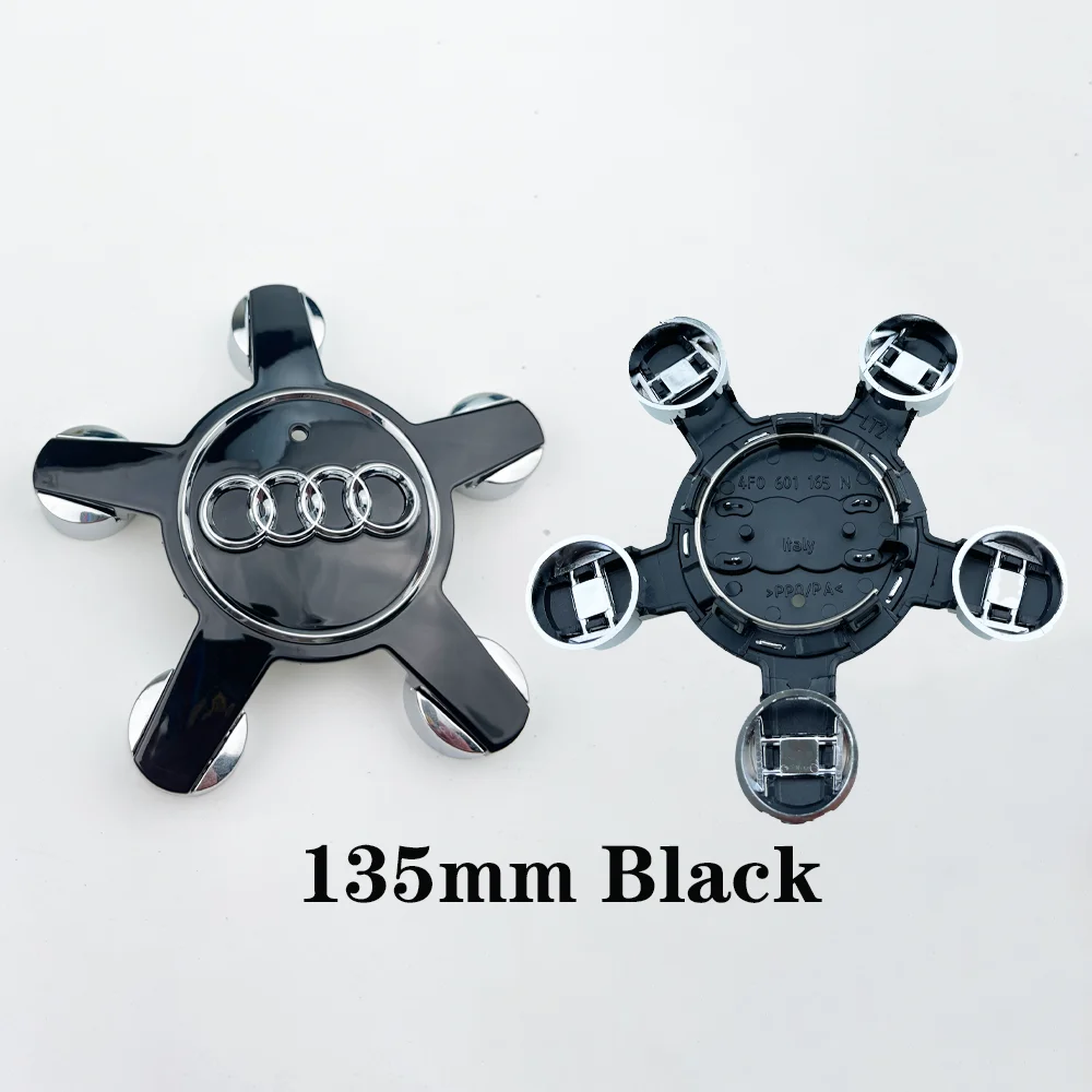 4pcs 135mm 4F0601165N Car Styling Wheel Center Cap Hub Covers Badge For Audi A3 A4 A5 A6 A7 A8 S4 S6 Accessories