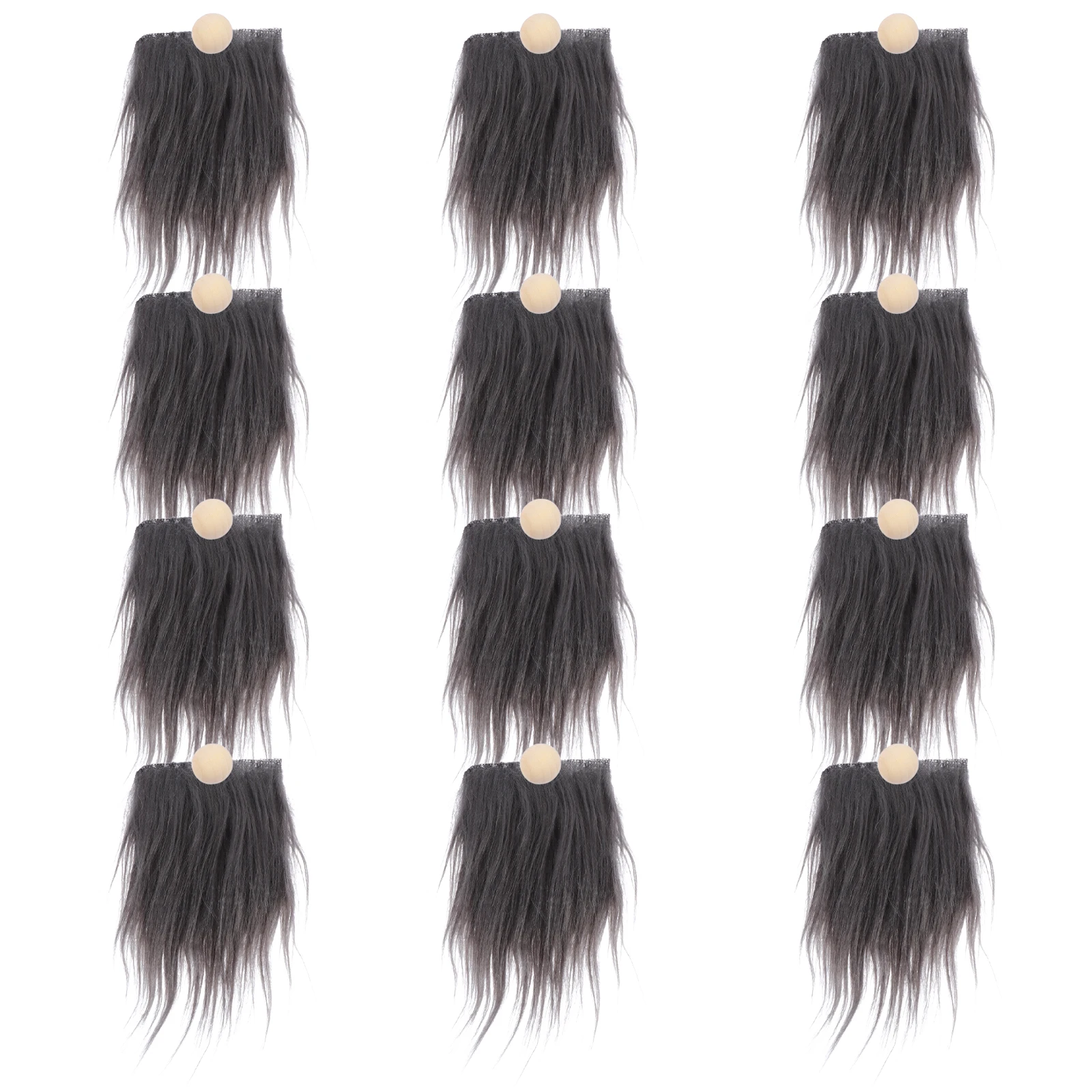 

12 Sets Pre Cut Gnome Beard Faux DIY Material Straightener Man Funny Costume Fake Halloween Dwarf Beards Warm