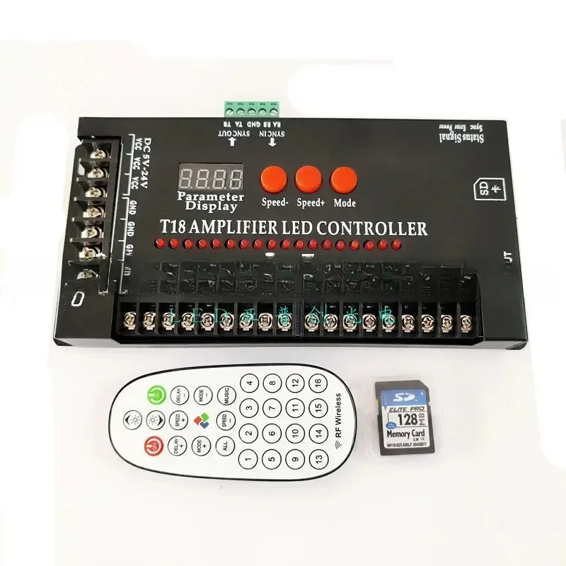 لمعدل ضوء LED لـ 5 V12v24v أحادي اللون ملون 3-9-12-18 وحدة تحكم قابلة للبرمجة ذاتية الطريق #5