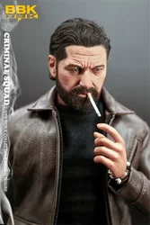 1/6 BBK BBK010 Detective Nick Gerard Butler Hard Boiled Tough Guy Head Sculpture Carving with Beard Fit 12