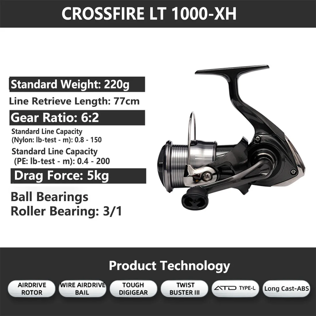 Original DAIWA 2026 CROSSFIRE Spinning Reel - Smooth Retrieve