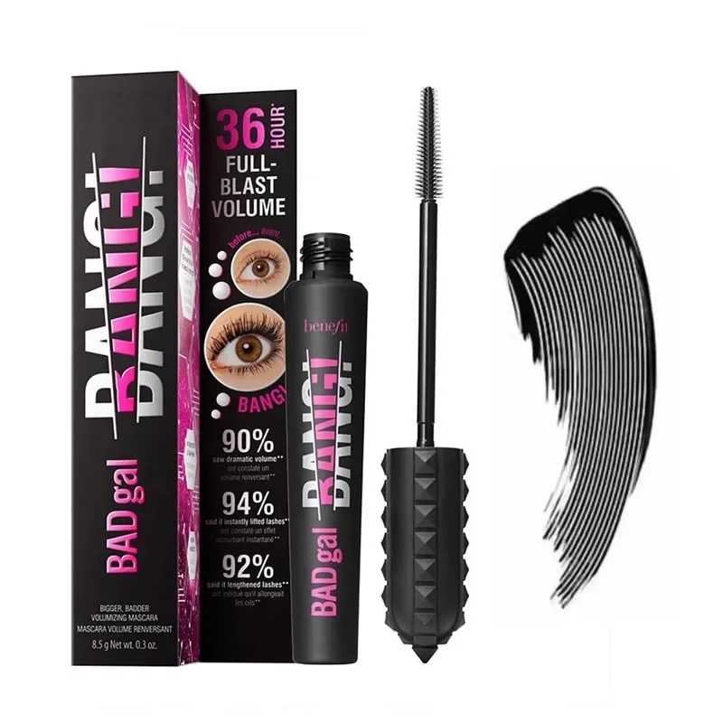 Bad Gal Bang Eyelash Mascara Quick Dry Lasting Waterproof Natural Curling Thick Bulk 36-hour Eyelashes Mascara Cosmetics 8.5g