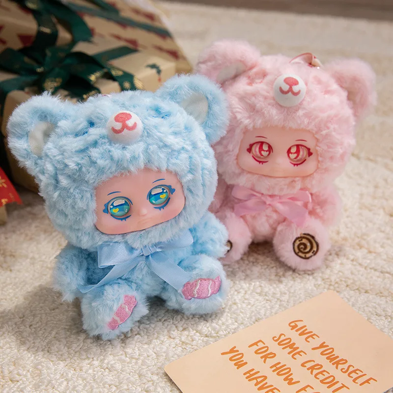 Blind box series bear candy, mystery box, adorable Inyl plush toys, kawaii doll, pendant backpack, birthday gifts for girls