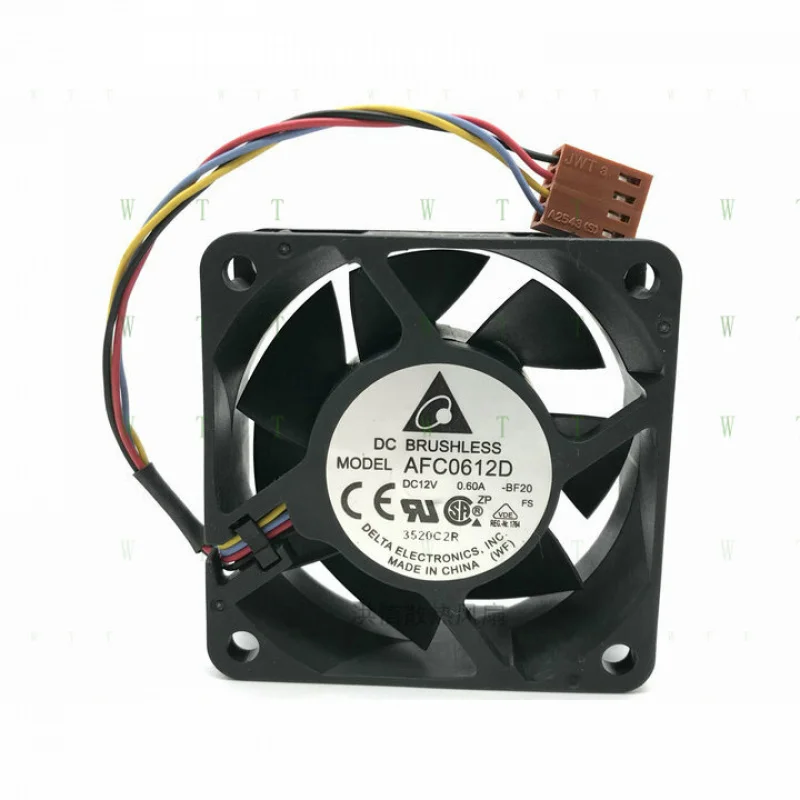 

H 1 шт. для вентилятора DELTA AFC0612D DC12V 0,60A 6025 6 см 4-контактный охлаждающий вентилятор