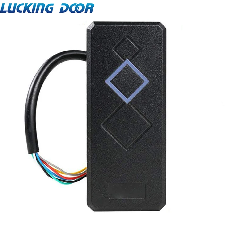 Leitor de cartão impermeável com indicadores LED, RFID EM ID Card Access Control, Wiegand 26, 34, 125kHz, 13.56MHz