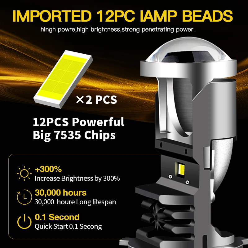 1PCS FOR HaoJue NK150 25W 6000K White Motorcycle Accessories H4 LED Lens Headlight CANbus High Low Beam HS1 MOTO Lamp