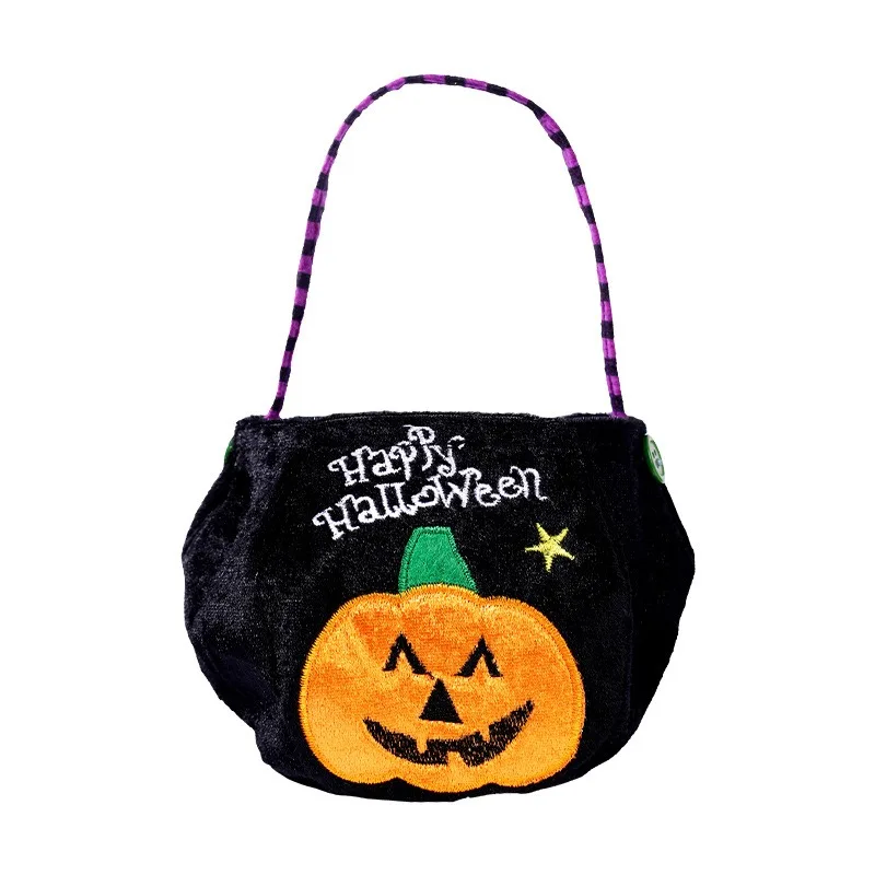 Fabric Pumpkin Bag Halloween Black Orange Candy Bags Trick or Treat Antlers Bunny Gift Packing Bags Party Decoration