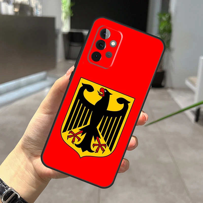 Germany Flag Emblem Case For Samsung Galaxy A73 A53 A33 A13 A12 A32 A51 A71 A14 A34 A54 A50 A70 A52 A72 Cover