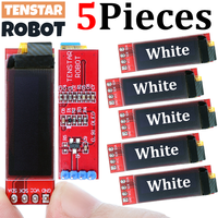 TENSTAR 5pcs 0.91 Inch OLED Module SSD1306 Driver Chip I2C 0.91\