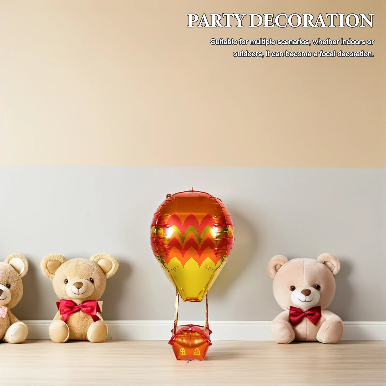 

5Pcs Hot Air Balloon Aluminum Foil Balloons Unique 4d Colorful Party Decorations Easy Inflate Birthday Wedding Festival Balloon