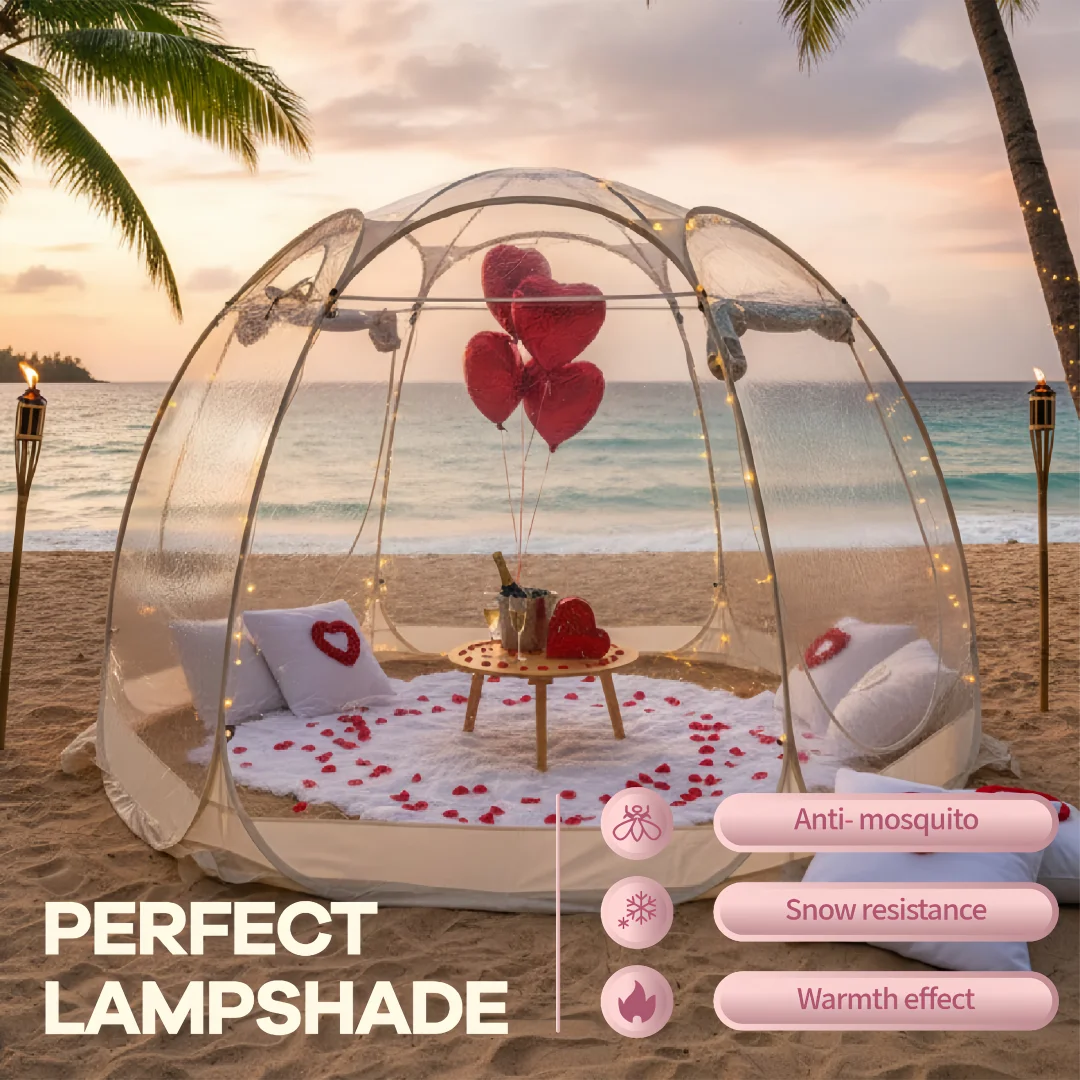 Lightweight Clear Bubble Dome Tent, Quick Pop‑up Shelter for Camping Travel Couples, See‑Through Tent for Garden Hangout Events