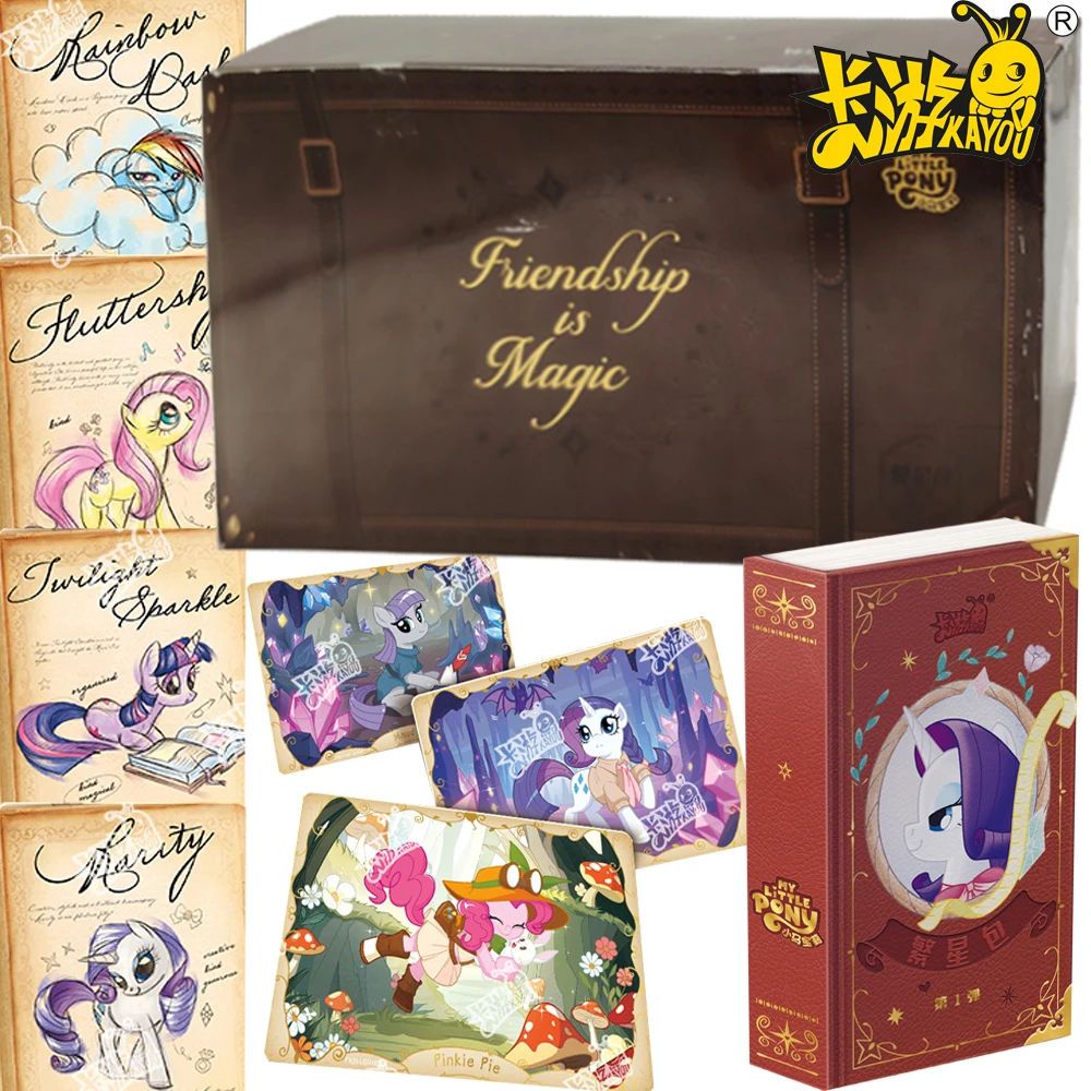 

Kayou Genuine My Little Pony Collection Cards Rainbow Dash Twilight Sparkle Adventure Fairy Tale SSR Figures Cards Girls Gifts