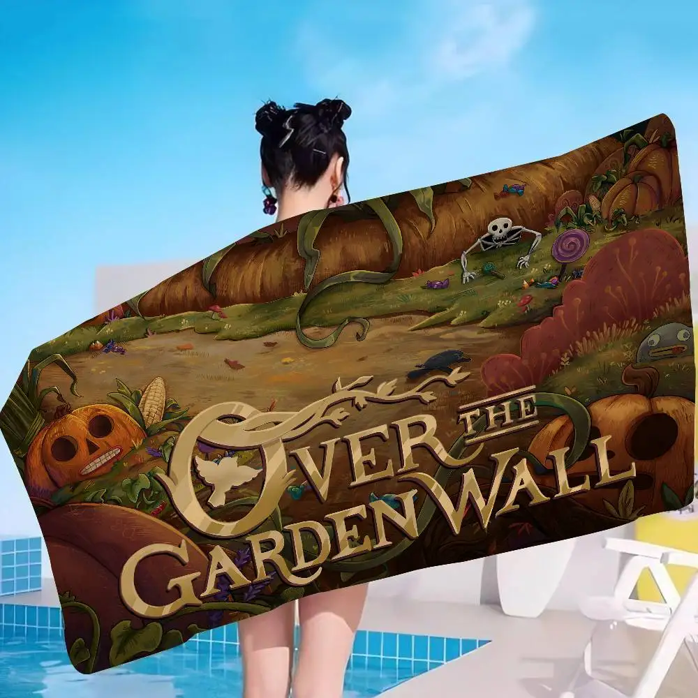 Cartoon O-Over the G-Garden W-Wall Microfiber Beach Towel Absorbent Quick dry Soft Yoga Swimming Resort Mountain Climbing Towel