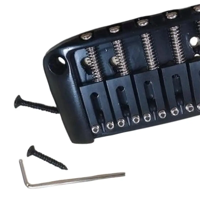 ABKV-Black Fixed Bridge For Electric Guitar- 6 String Design To Maximize Sustain And Enhance Tone Quality Tonality