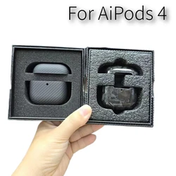 Case For AirPods 4 4th Carbon Fiber Case Earphone Wireless Bluetooth Protective Sleeve For AirPods 4 2024 Earphone Cover