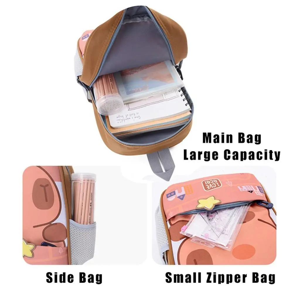 New Capybara/Rabbit Capybara Backpack Large Capacity Multi-pocket School Bag Rucksack Back To School Gift