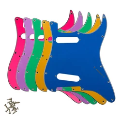 Feiman Custom Guitar Parts - For USA\ Mexico Fd Strat 72' 11 Screw Hole Standard SS St Scratch Plate Multicolor Choice